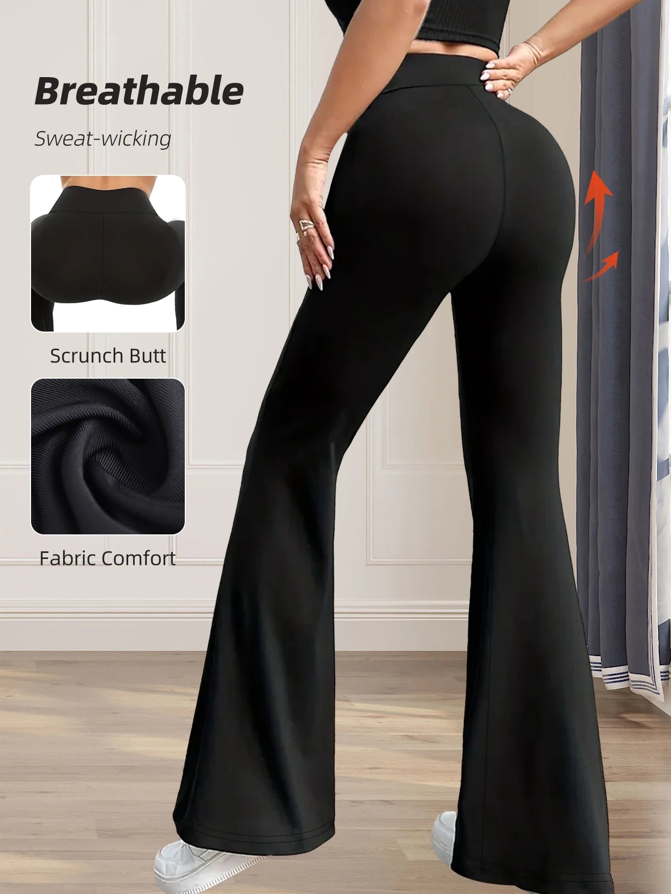 High-Waist Flared Pants