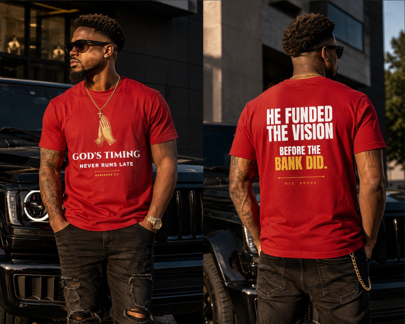 God's Timing Praying Hands Tee