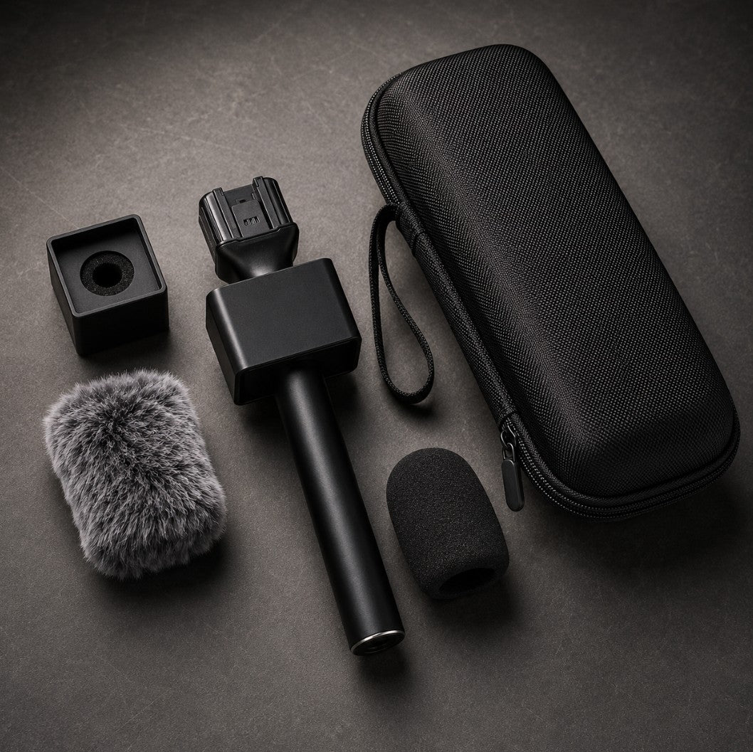 Lavalier Mic Handheld Adapter - Editorial creator workspace shot