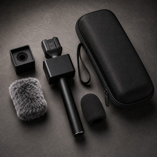 Lavalier Mic Handheld Adapter - Editorial creator workspace shot
